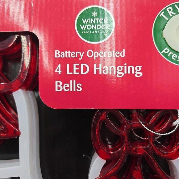 Winter Wonder Lane Battery operated‎ 8 LED Christmas Hanging Bells Total In/Out - Picture 3 of 14